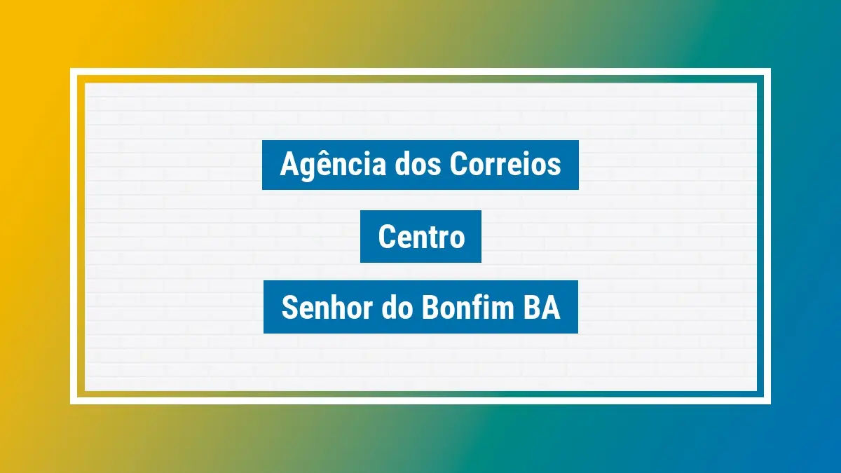 Imagem ilustrativa agência dos correios centro senhor do bonfim ba