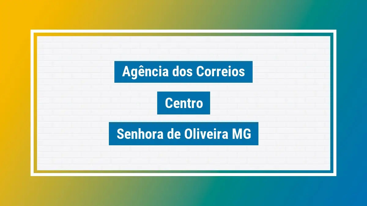Imagem ilustrativa agência dos correios centro senhora de oliveira mg