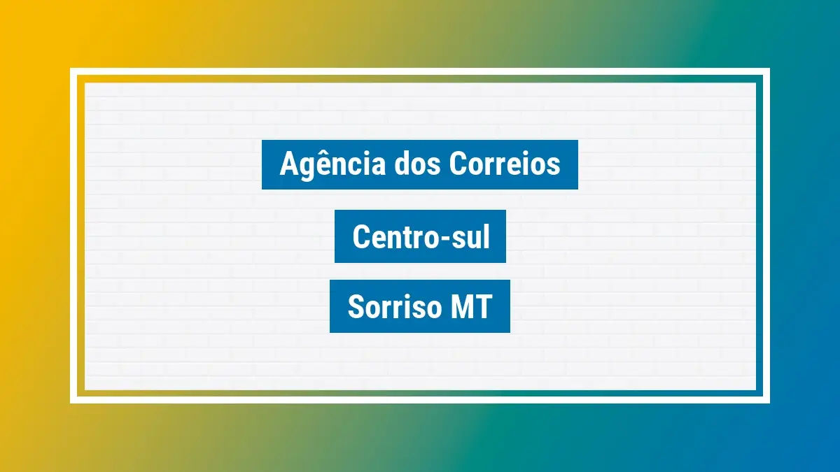 Imagem ilustrativa agência dos correios centro-sul sorriso mt