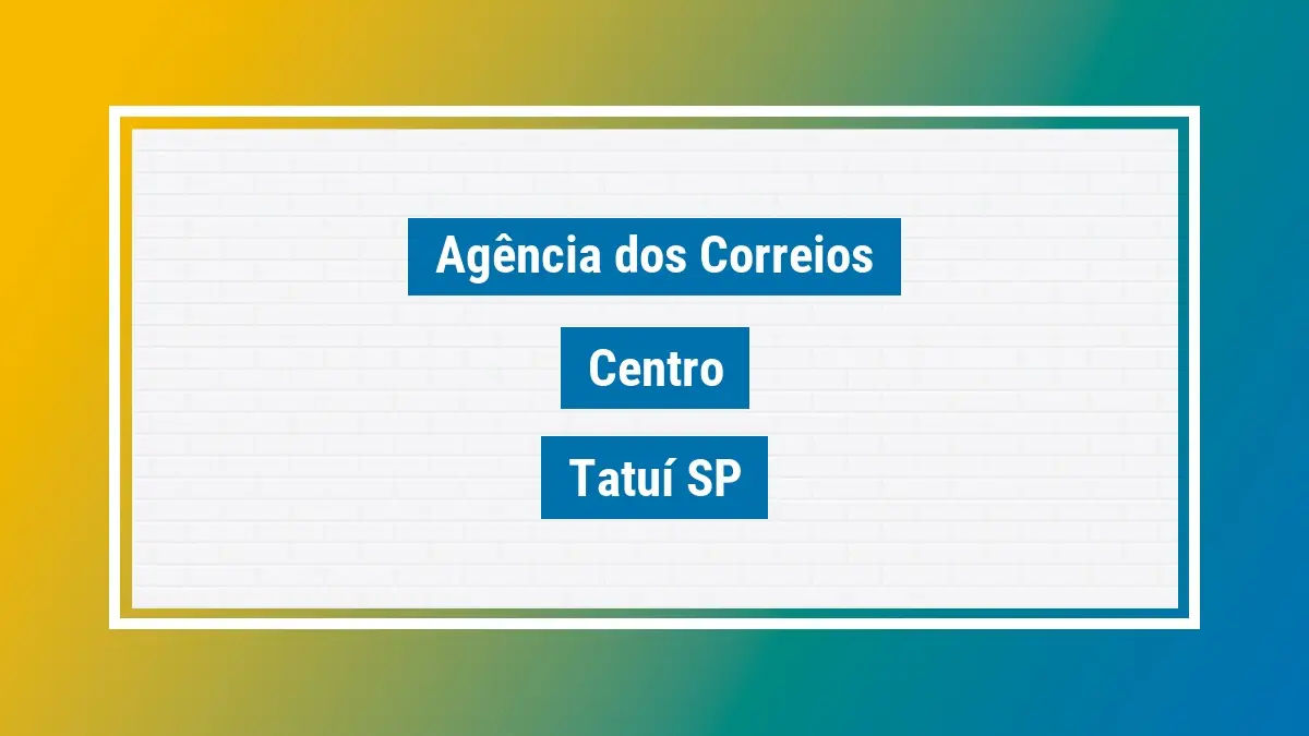 Imagem ilustrativa agência dos correios centro tatuí sp