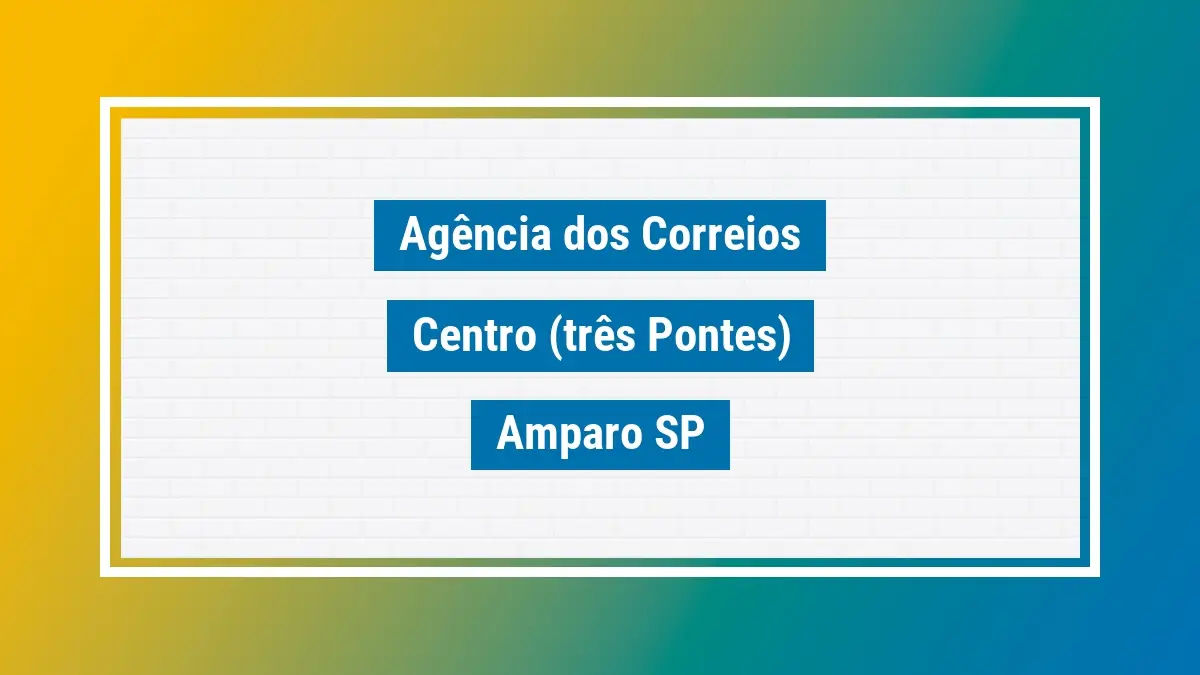 Imagem ilustrativa agência dos correios centro (três pontes) amparo sp
