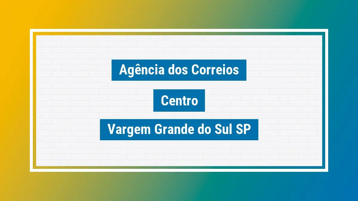 Imagem ilustrativa agência dos correios centro vargem grande do sul sp