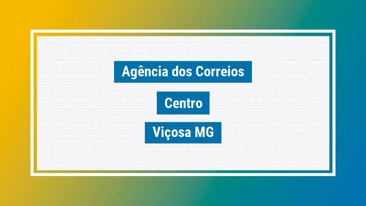 Imagem ilustrativa agência dos correios centro viçosa mg