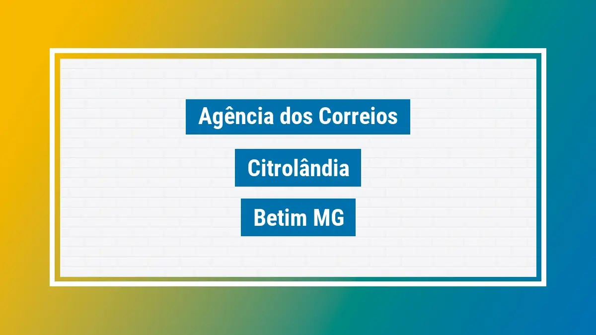 Imagem ilustrativa agência dos correios citrolândia betim mg