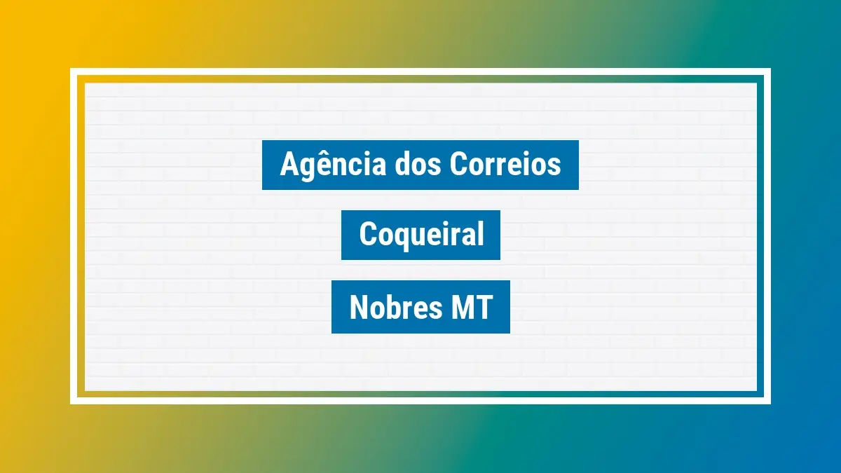 Imagem ilustrativa agência dos correios coqueiral nobres mt