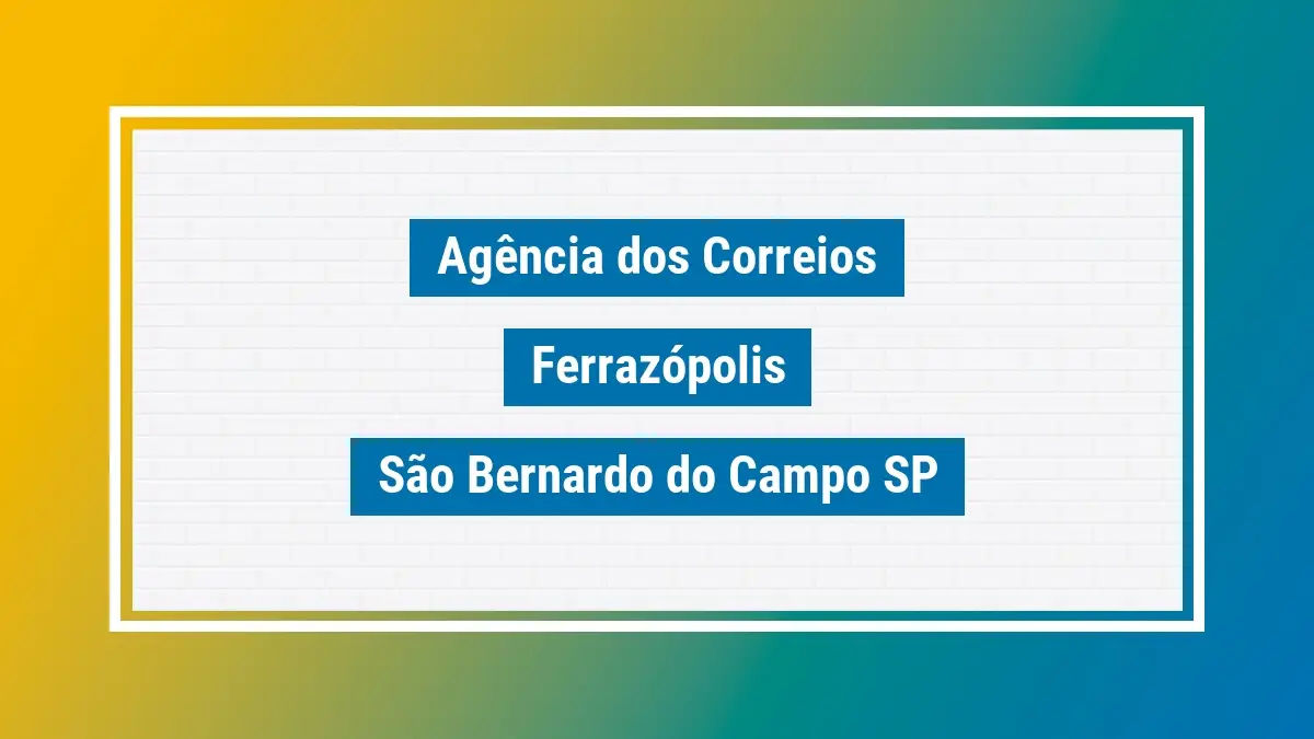 Imagem ilustrativa agência dos correios ferrazópolis são bernardo do campo sp