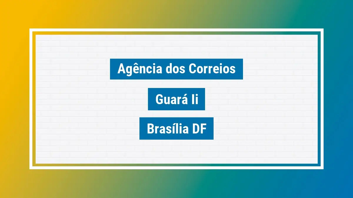 Imagem ilustrativa agência dos correios guará ii brasília df