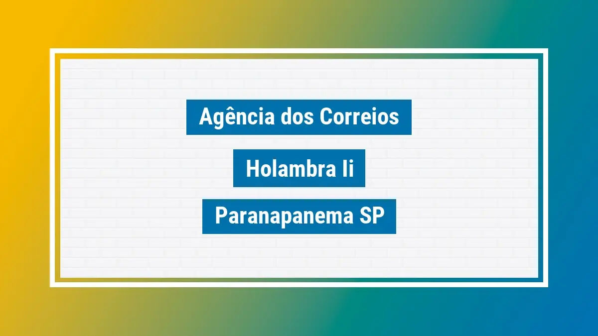 Imagem ilustrativa agência dos correios holambra ii paranapanema sp