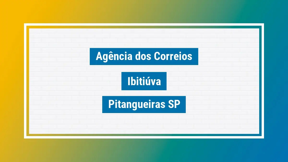 Imagem ilustrativa agência dos correios ibitiúva pitangueiras sp