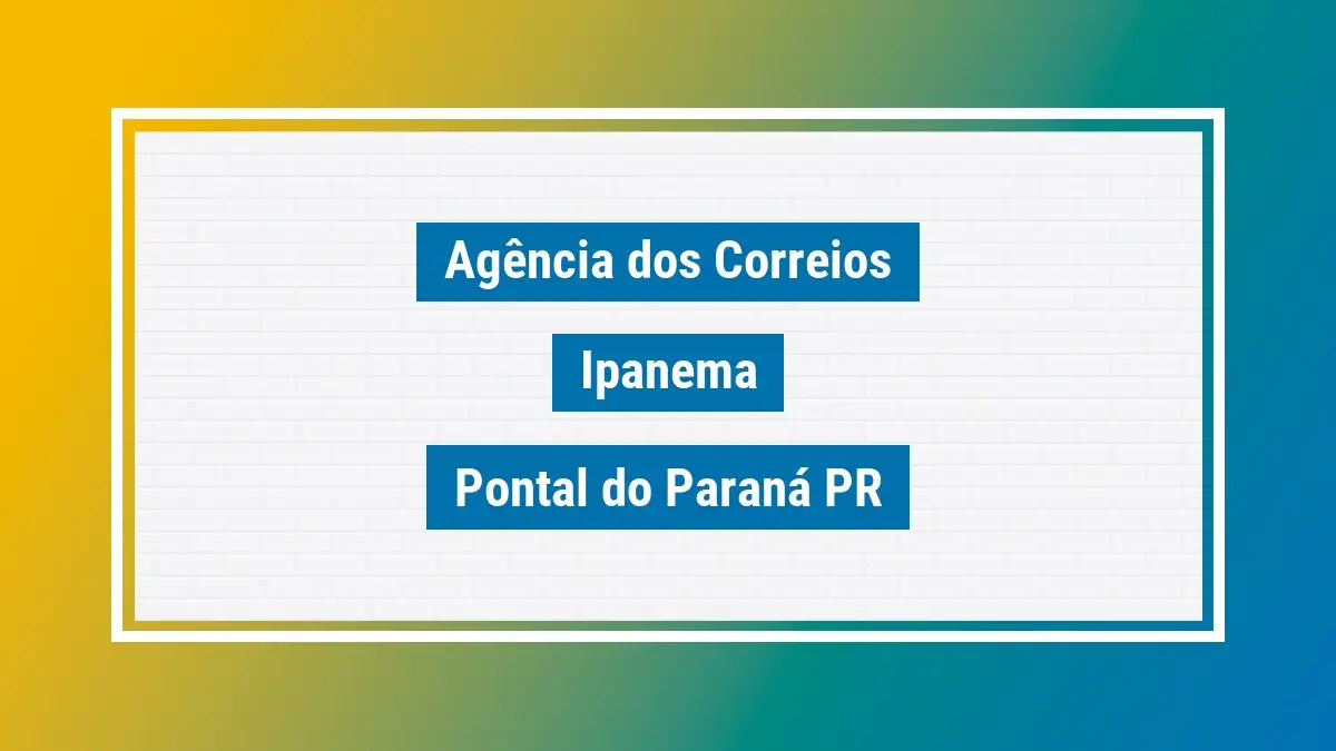 Imagem ilustrativa agência dos correios ipanema pontal do paraná pr