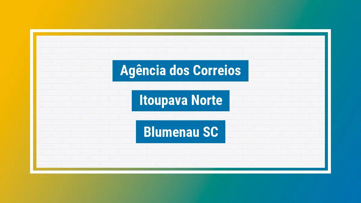 Imagem ilustrativa agência dos correios itoupava norte blumenau sc