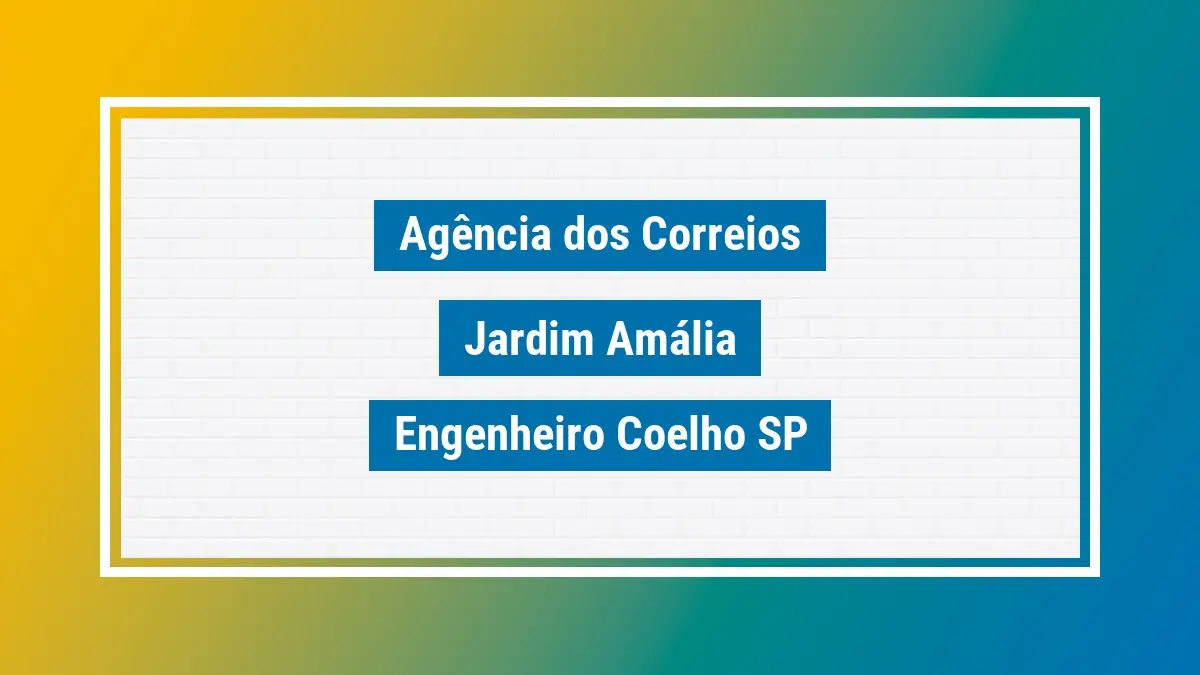 Imagem ilustrativa agência dos correios jardim amália engenheiro coelho sp