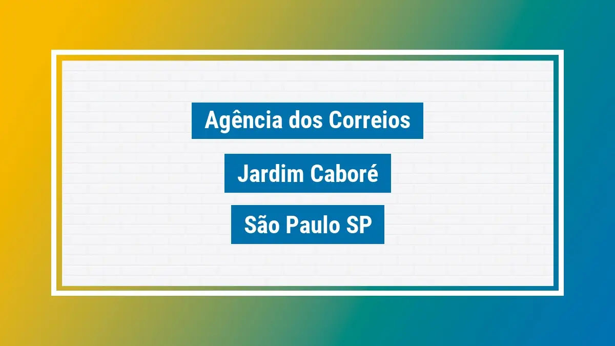 Imagem ilustrativa agência dos correios jardim caboré são paulo sp