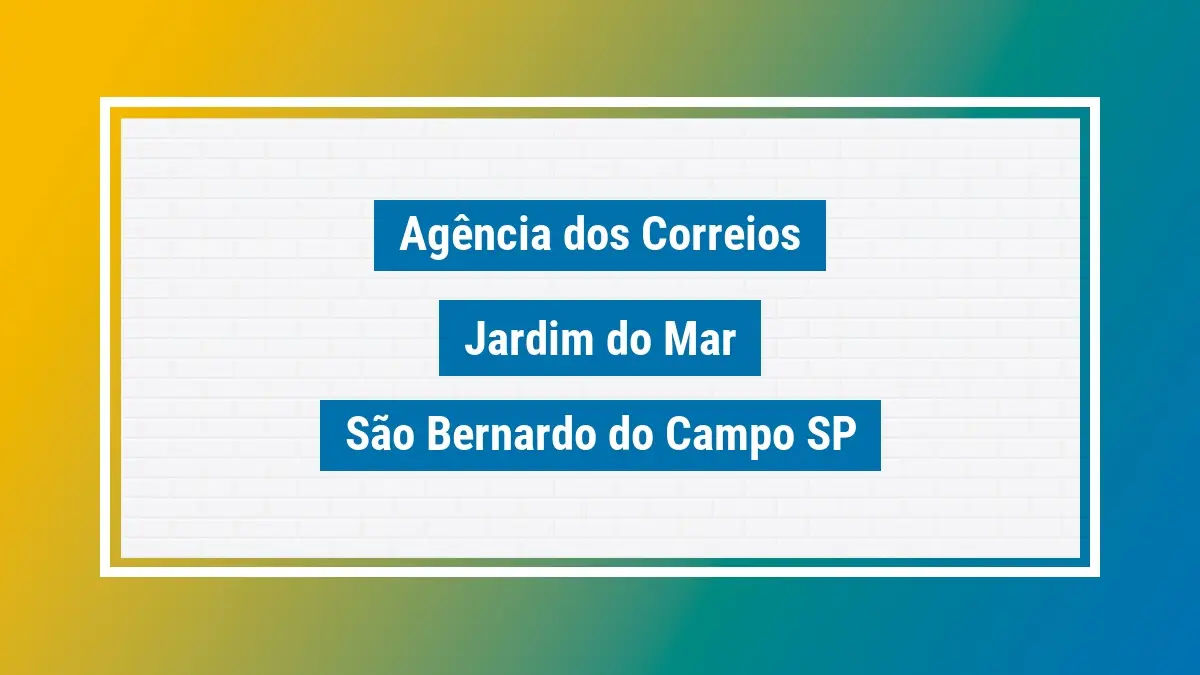 Imagem ilustrativa agência dos correios jardim do mar são bernardo do campo sp