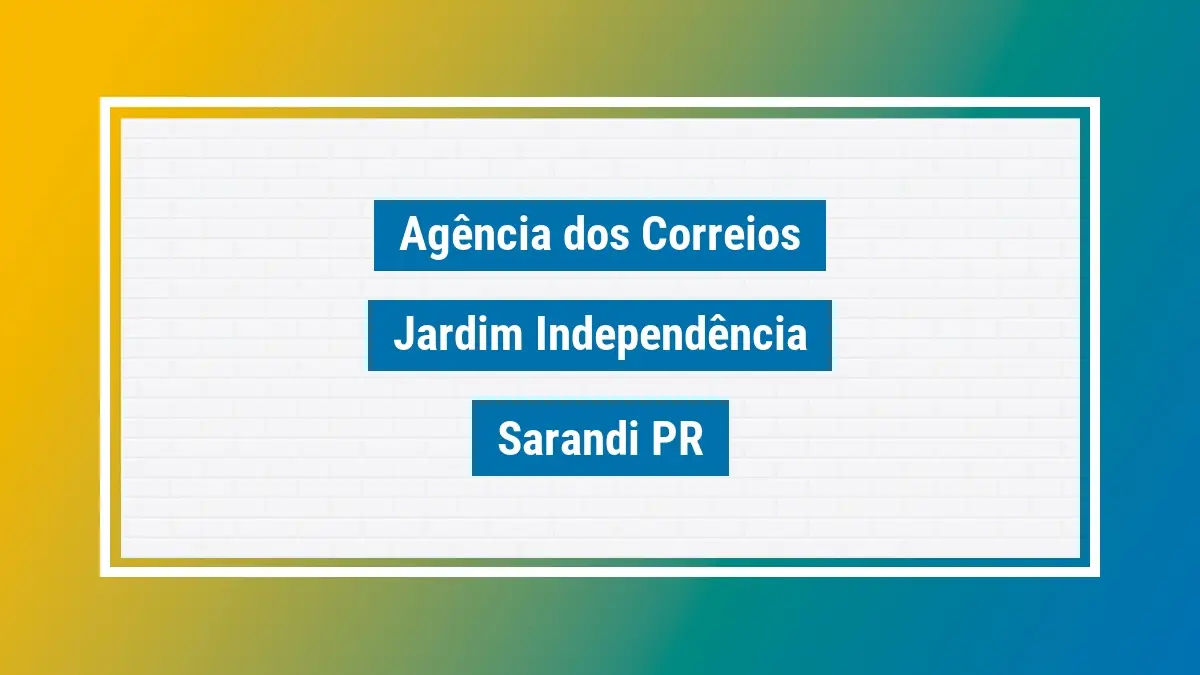 Imagem ilustrativa agência dos correios jardim independência sarandi pr