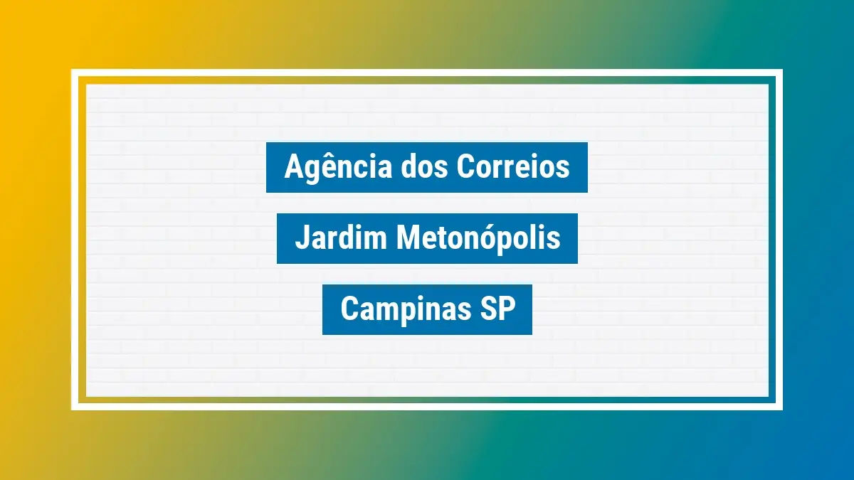 Imagem ilustrativa agência dos correios jardim metonópolis campinas sp