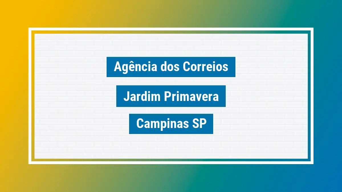 Imagem ilustrativa agência dos correios jardim primavera campinas sp