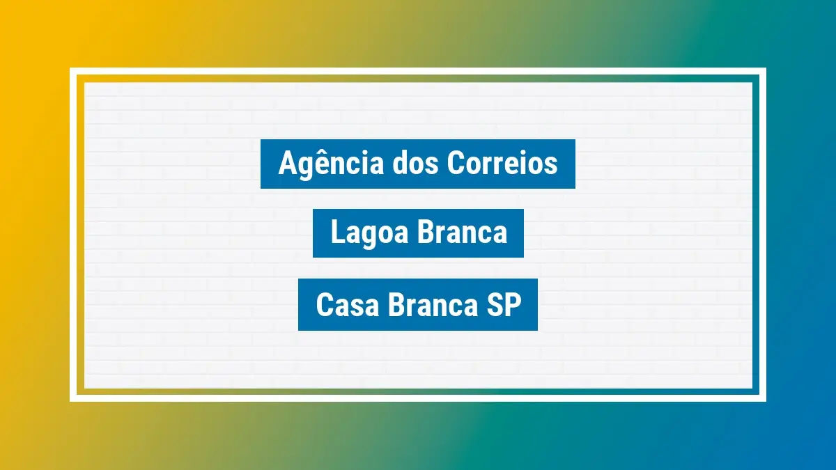 Imagem ilustrativa agência dos correios lagoa branca casa branca sp