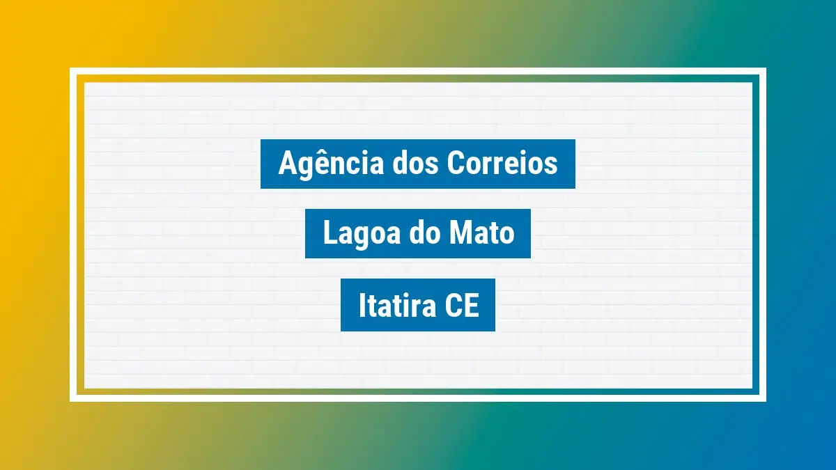 Imagem ilustrativa agência dos correios lagoa do mato itatira ce