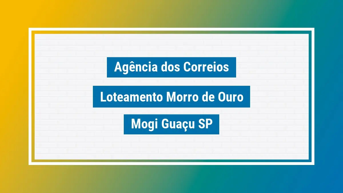 Imagem ilustrativa agência dos correios loteamento morro de ouro mogi guaçu sp