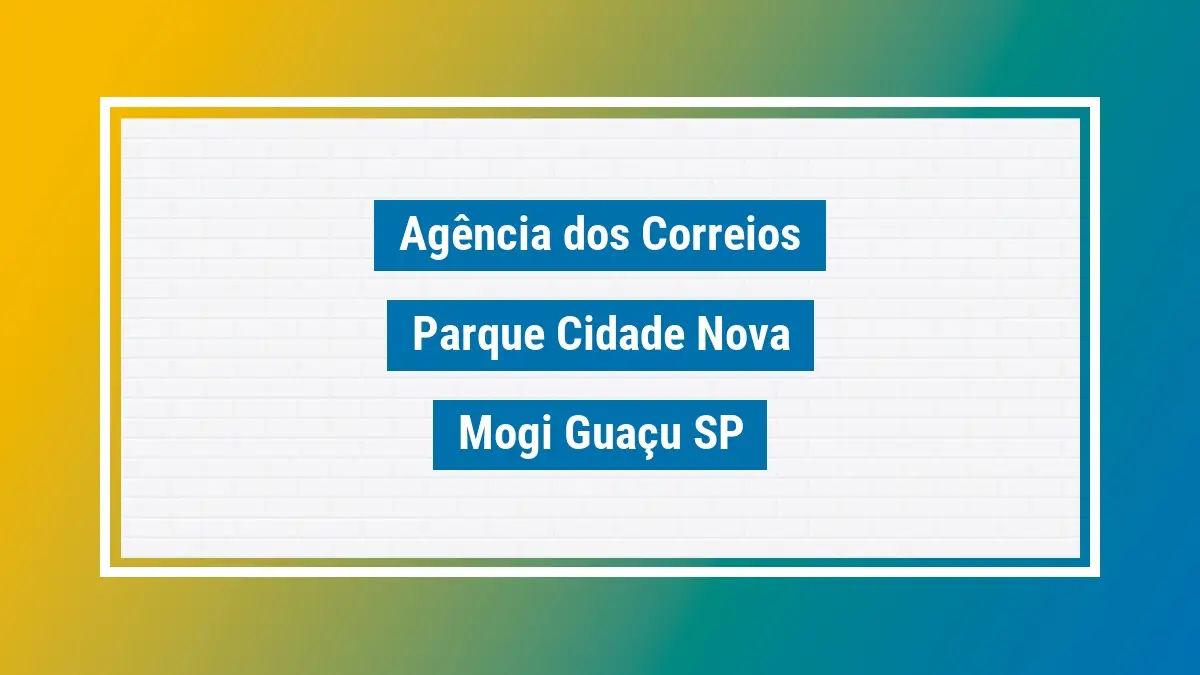 Imagem ilustrativa agência dos correios parque cidade nova mogi guaçu sp