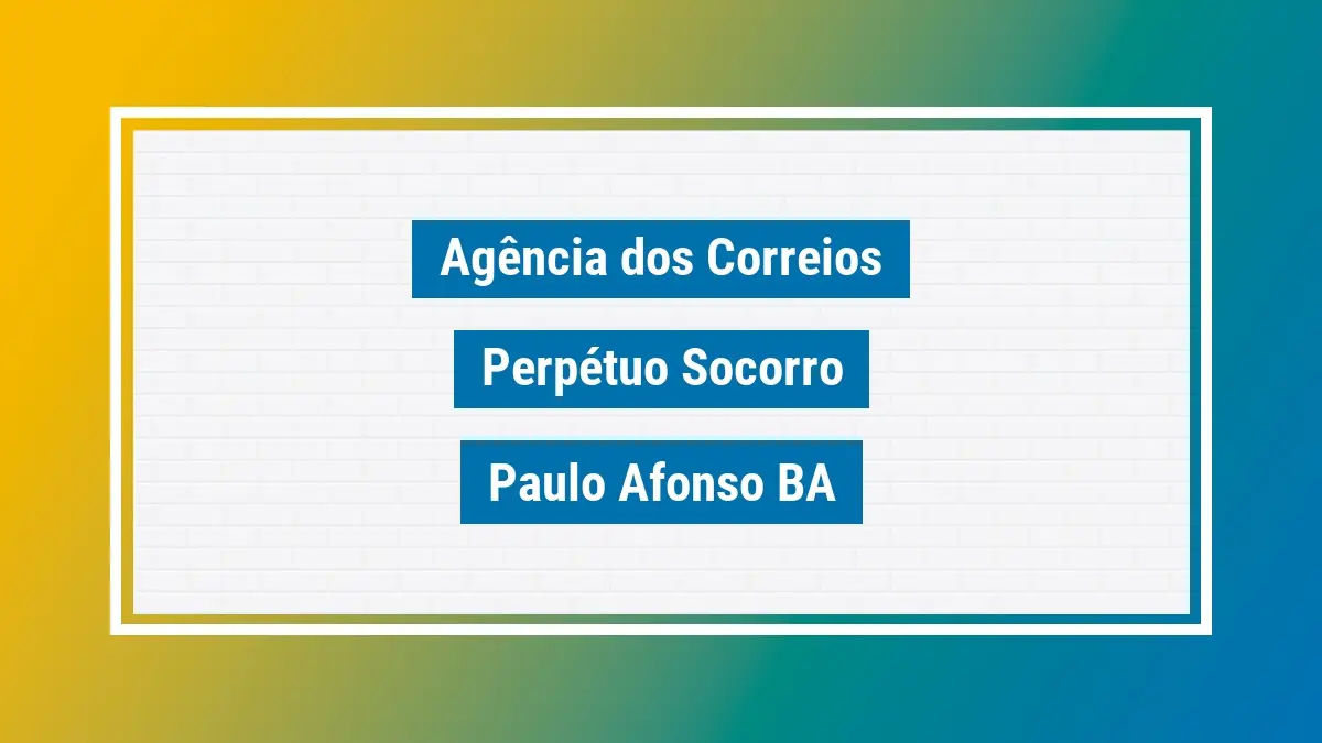 Imagem ilustrativa agência dos correios perpétuo socorro paulo afonso ba