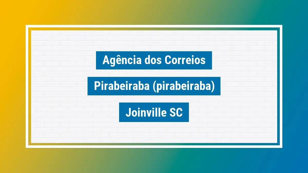 Imagem ilustrativa agência dos correios pirabeiraba (pirabeiraba) joinville sc