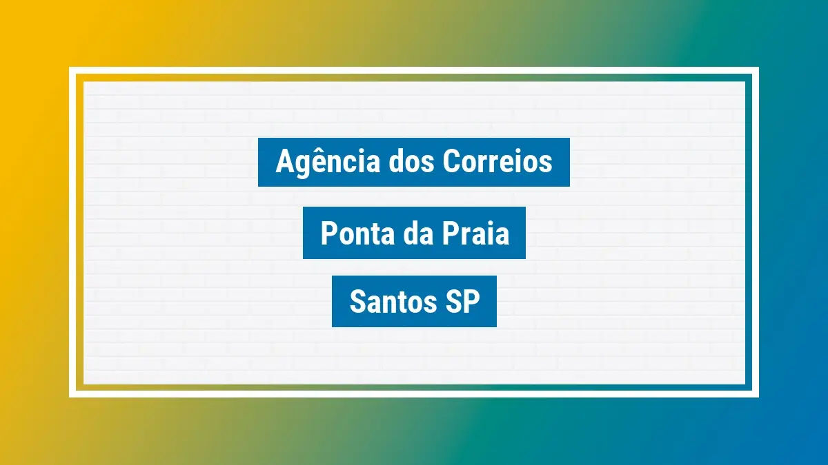 Imagem ilustrativa agência dos correios ponta da praia santos sp