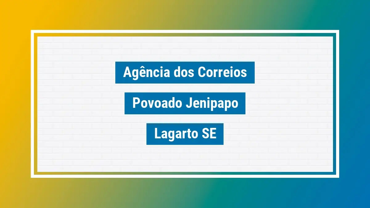 Imagem ilustrativa agência dos correios povoado jenipapo lagarto se