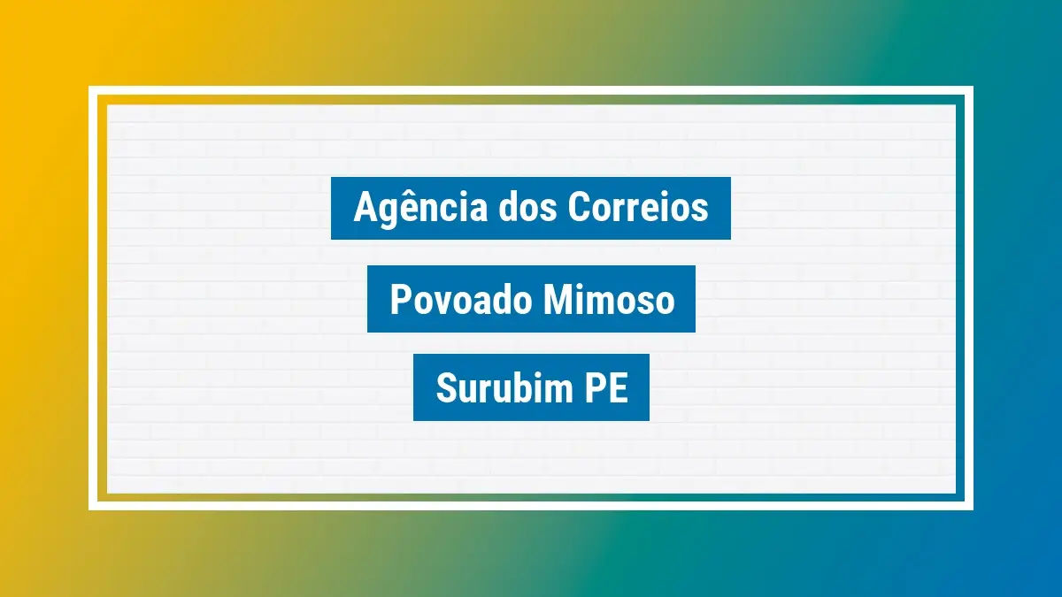 Imagem ilustrativa agência dos correios povoado mimoso surubim pe