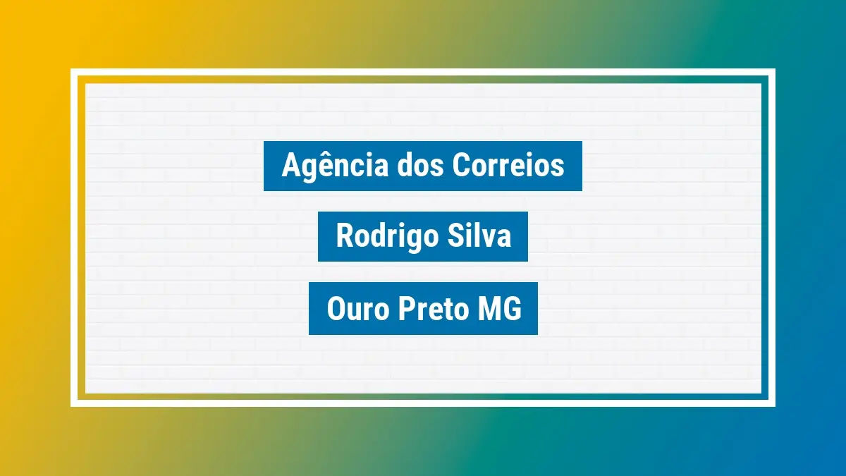 Imagem ilustrativa agência dos correios rodrigo silva ouro preto mg
