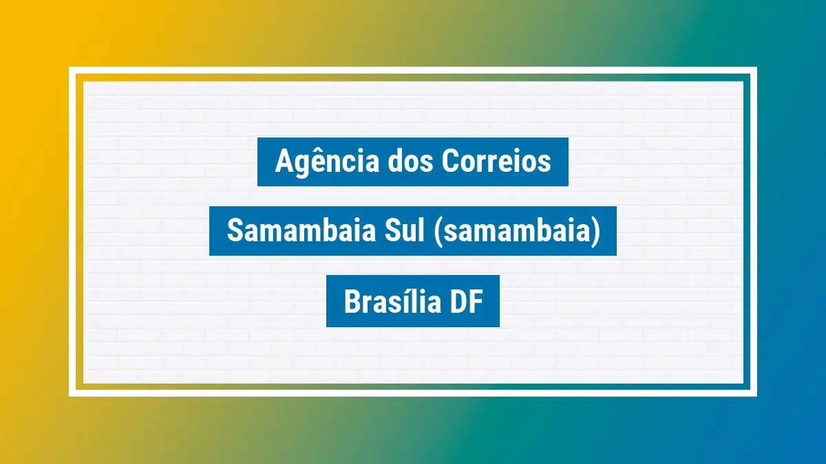Imagem ilustrativa agência dos correios samambaia sul (samambaia) brasília df