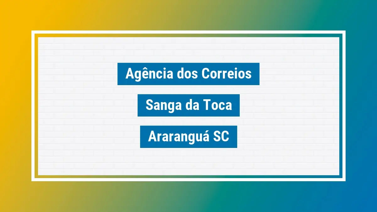 Imagem ilustrativa agência dos correios sanga da toca araranguá sc