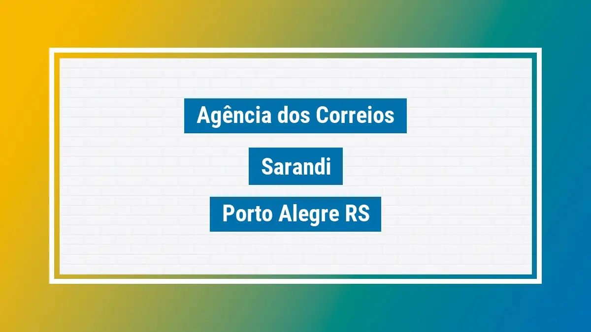 Imagem ilustrativa agência dos correios sarandi porto alegre rs