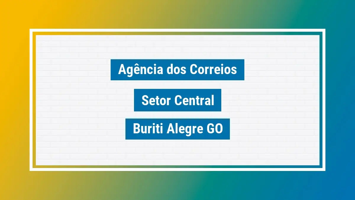 Imagem ilustrativa agência dos correios setor central buriti alegre go