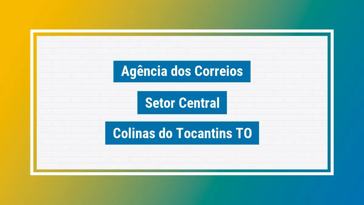 Imagem ilustrativa agência dos correios setor central colinas do tocantins to