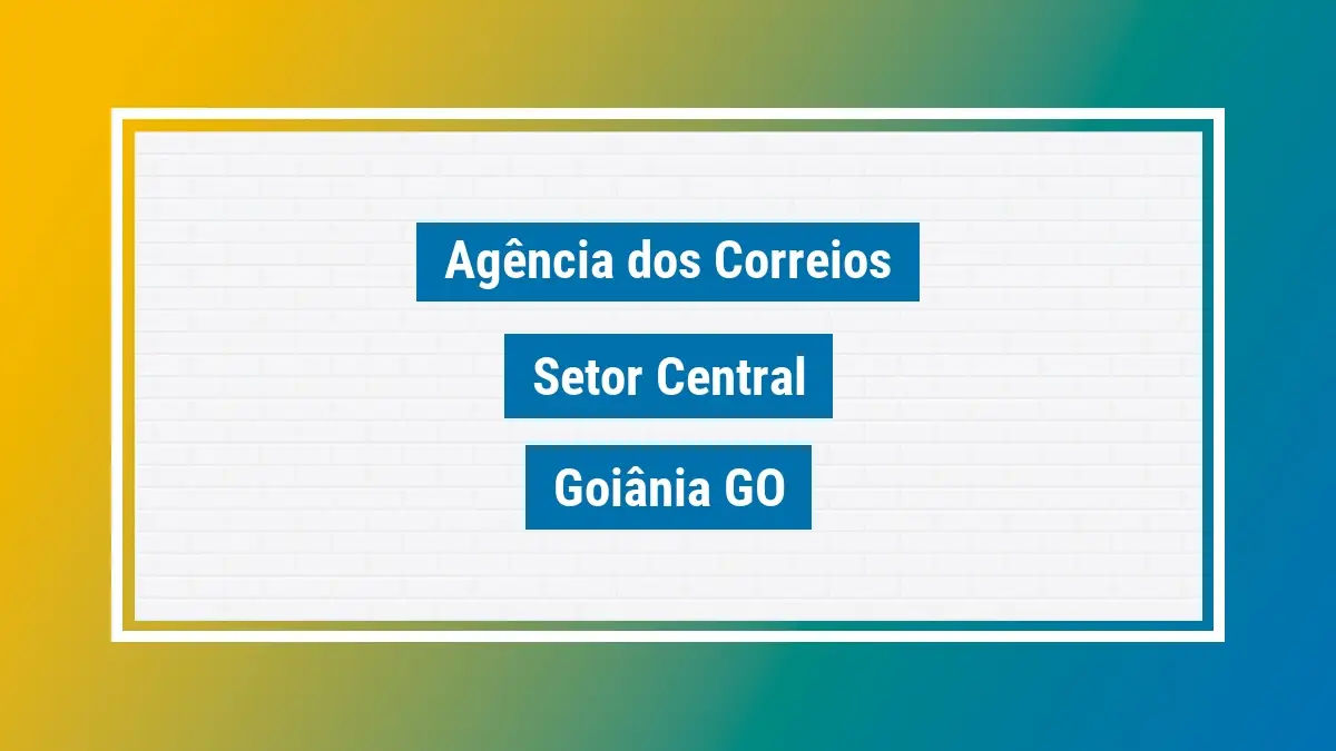 Imagem ilustrativa agência dos correios setor central goiânia go
