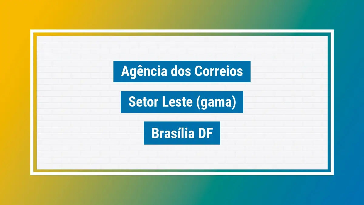 Imagem ilustrativa agência dos correios setor leste (gama) brasília df