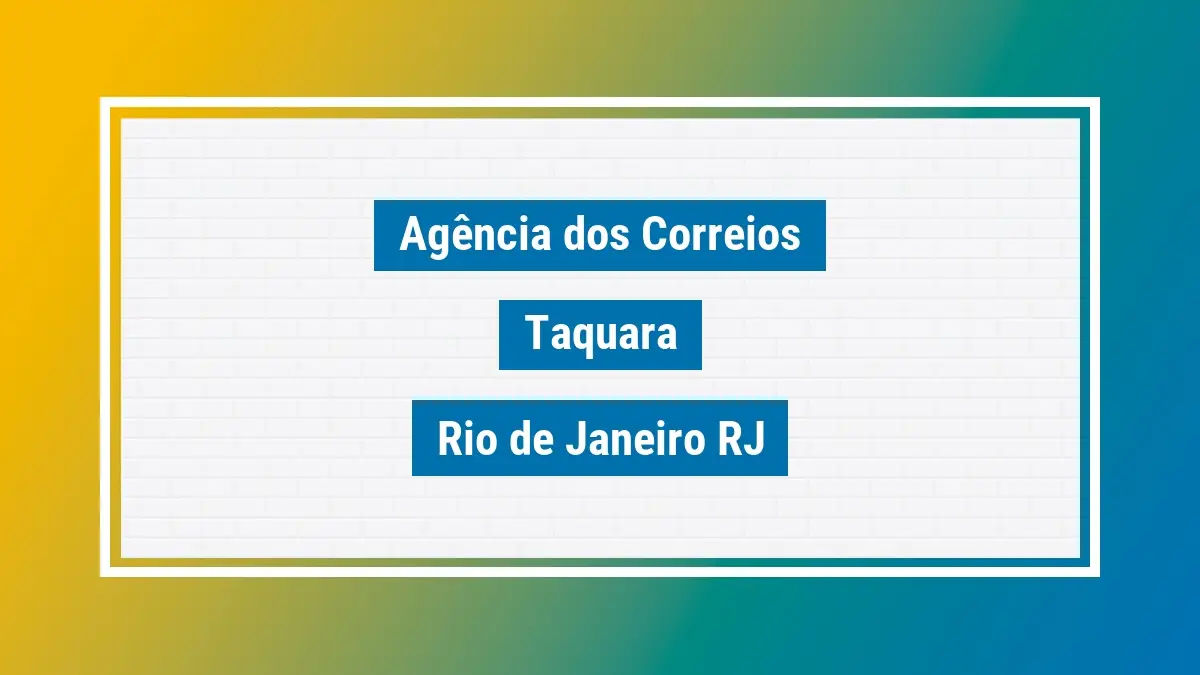 Imagem ilustrativa agência dos correios taquara rio de janeiro rj