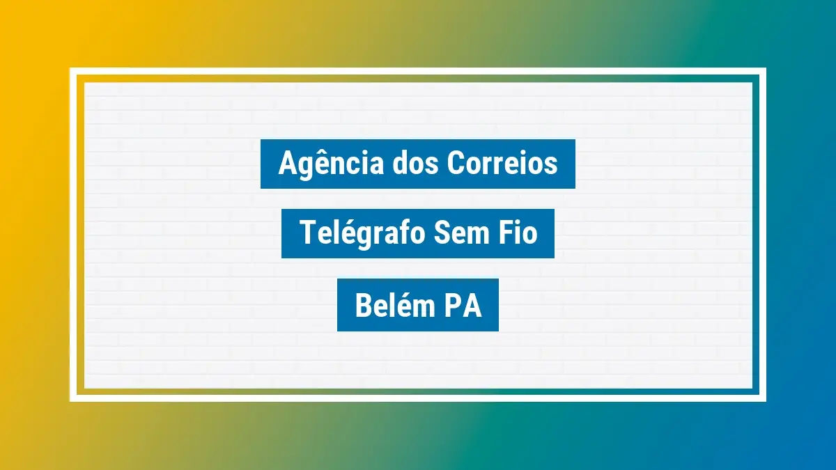 Imagem ilustrativa agência dos correios telégrafo sem fio belém pa