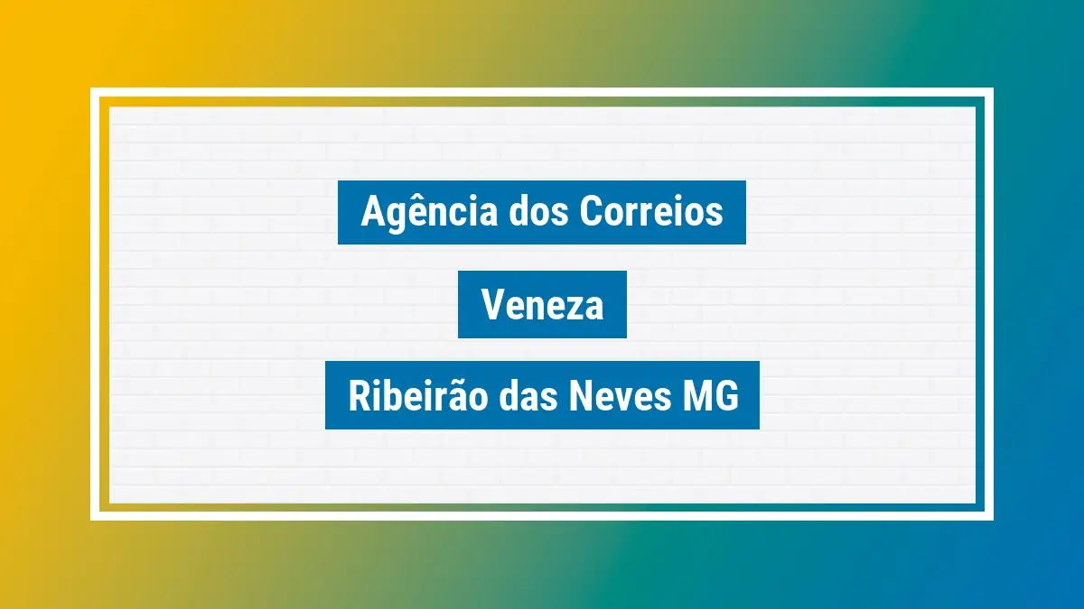 Imagem ilustrativa agência dos correios veneza ribeirão das neves mg