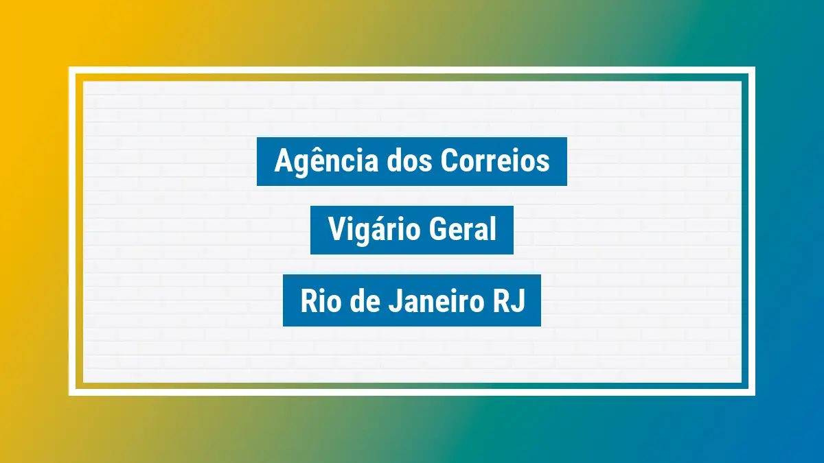 Imagem ilustrativa agência dos correios vigário geral rio de janeiro rj