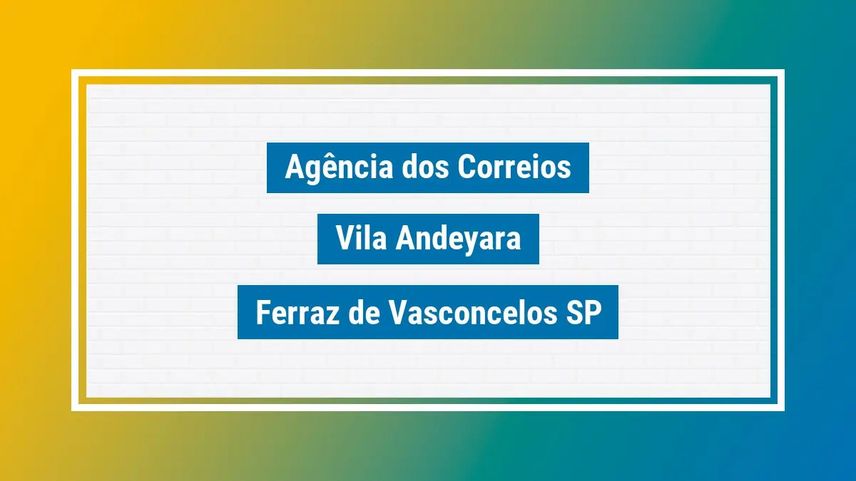 Imagem ilustrativa agência dos correios vila andeyara ferraz de vasconcelos sp