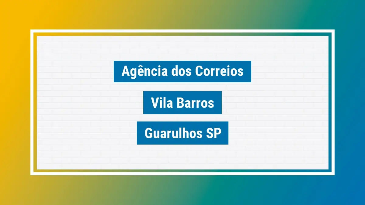 Imagem ilustrativa agência dos correios vila barros guarulhos sp