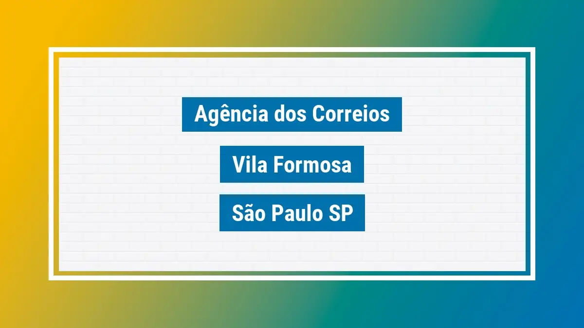 Imagem ilustrativa agência dos correios vila formosa são paulo sp