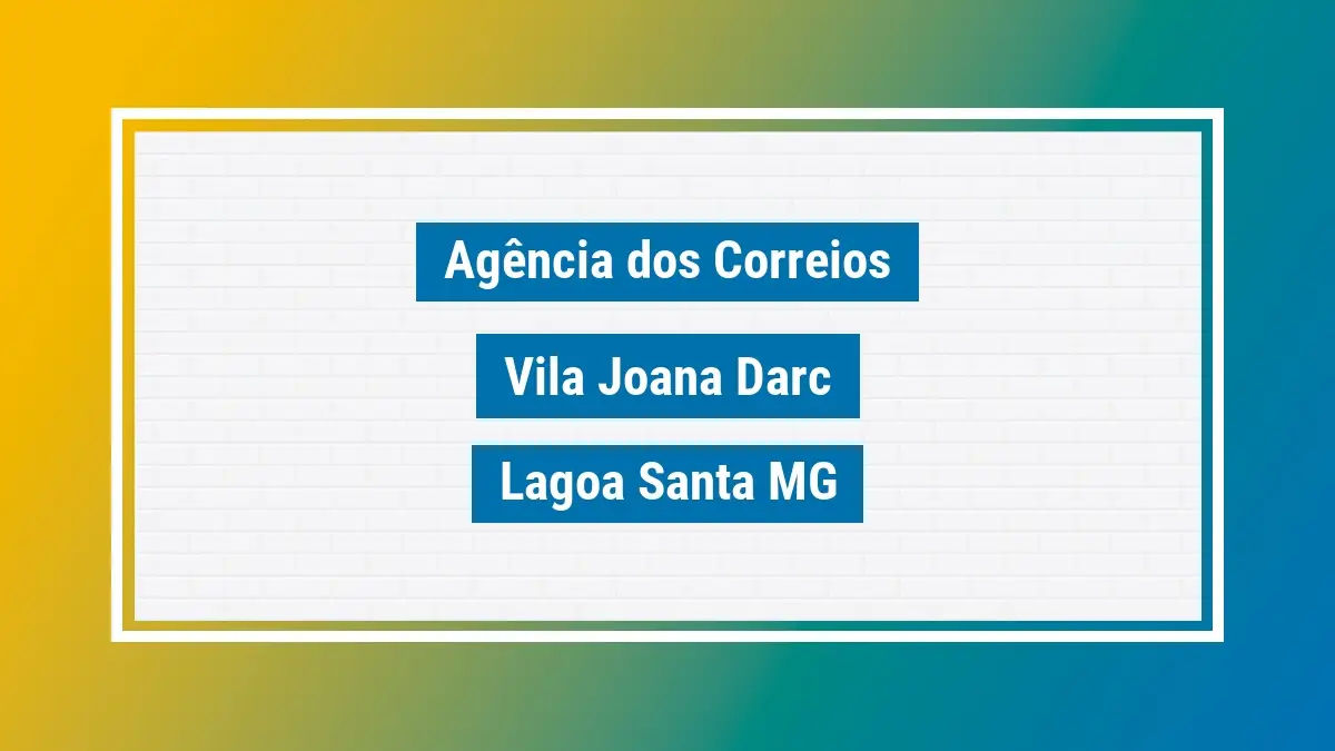 Imagem ilustrativa agência dos correios vila joana darc lagoa santa mg