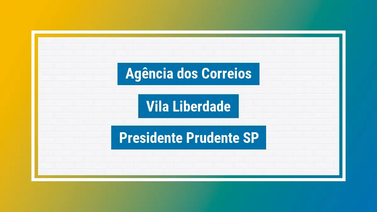 Imagem ilustrativa agência dos correios vila liberdade presidente prudente sp