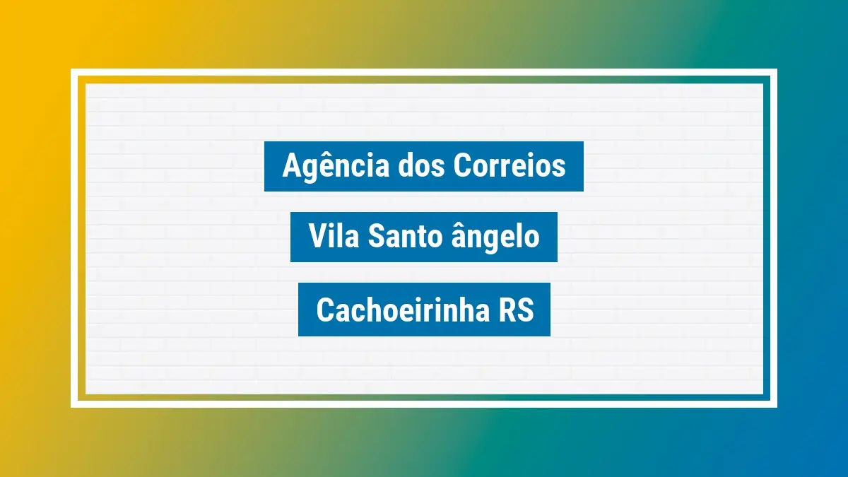 Imagem ilustrativa agência dos correios vila santo ângelo cachoeirinha rs