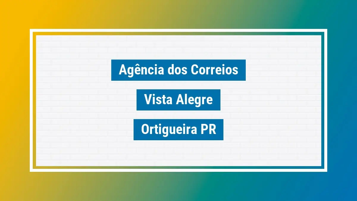 Imagem ilustrativa agência dos correios vista alegre ortigueira pr