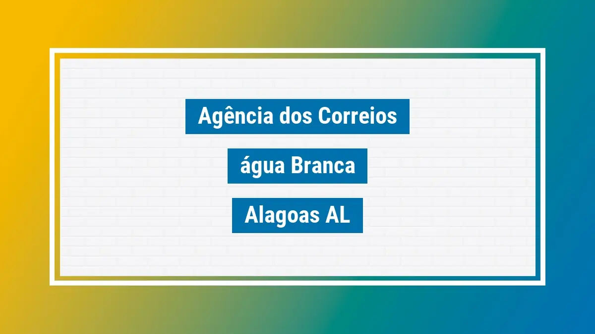 Imagem ilustrativa correios água branca alagoas al